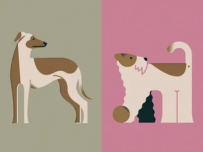 Dogs (PSE '25) animals character design editorial grain graphic design illustration