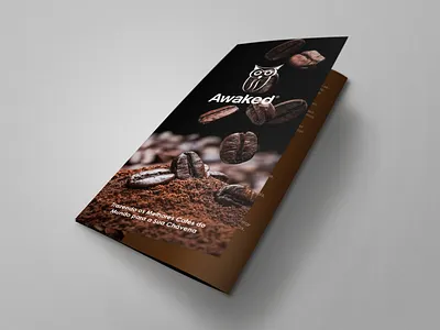 Designing a tryptic for a Coffee Business branding design illustration