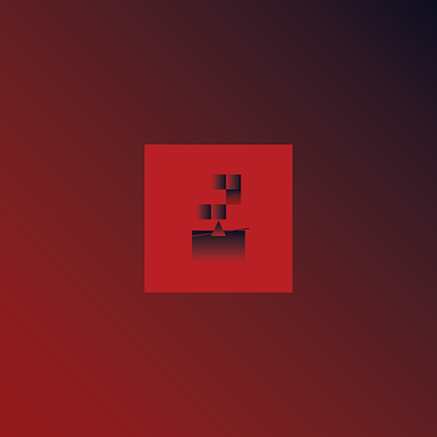 Pixel-9-tree-1-1 frame gradient line minimal modern pixel print red tree