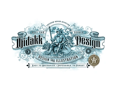 Widakk Design - Letterhead antique artwork design drawing illustration invoice knight letterhead lettering logo vintage