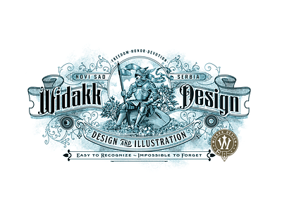 Widakk Design - Letterhead antique artwork design drawing illustration invoice knight letterhead lettering logo vintage
