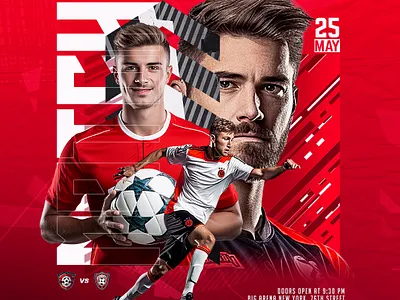 Photoshop Sports PSD Template For Football Promotion template photoshop