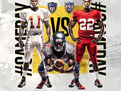 Photoshop Sports PSD Template For Football Promotion banner branding design football poster graphic design illustration instagram post design minimal poster poster design poster template psd template social media social media kit social media post design sports sports poster template photoshop trophy ui