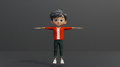 3D Rigged Cartoon Character made in Blender 3d 3dprinting 3dprintmodel animation blender design illustration ui vrchat vtuber