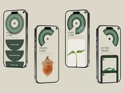 PLANT A TREE - UX/UI MOBILE APP 3d app mobile plant a tree ui ux