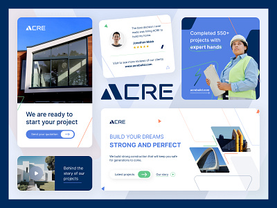 Acre-social media, kit, visual design 3d animation brand identity branding business clean concept design graphic design icon logo modern motion graphics real estate real estate logo real estate web real estate website sass ui visual design