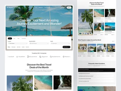 Modern Travel Website Design book design destination flight holiday hotel planning travel trip ui ux vacation website