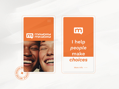 mayday mayday design branding bold color brand identity branding logo logo design mayday mayday modern phone mockup smartphone visual identity