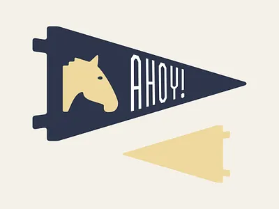 Horse Ahoy Pennant font horse icon illustration pennant symbols type