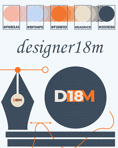 Brand Identity Design for @designer18m branding design graphic design graphicdesign illustration logo logodesign ui visual identity visualidentity