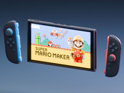 Stylized Nintendo Switch 2 3d 3d modeling blender cgi clean render digital art fan art isometric low poly mario maker minimalism nintendo switch product render stylized stylized render super mario tech design toy like aesthetic
