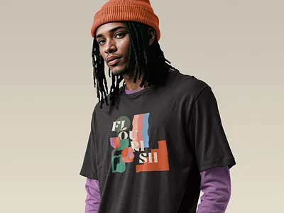 Flourish Merch beanie branding brandlab bwdb bwdbinc community design flourish illustration merch mockup non profit nonprofit shirt style the brandlab