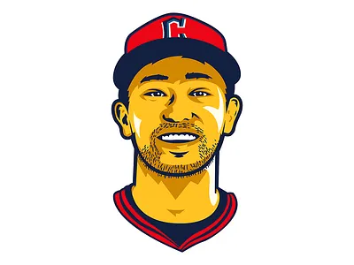 Steven Kwan Portrait baseball cleveland cleveland guardians guardians kwan mlb steven steven kwan