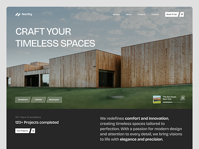 Northy landing page architecture landing page ui web design website