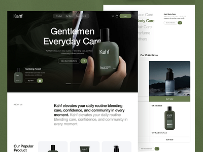 Skincare Website - Kahf Website Redesign beauty design ecommerce health healthcare home page landing page minimalist nature product simple skincare studycase ui uidesign uiux web design website