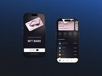 NFT Bank Mobile App blockchain crypto cryptocurrency design finance financedesign fintech ignat ignatdesigner marketplace mobile app mobile design mobile ui nft productdesign