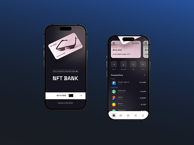 NFT Bank Mobile App blockchain crypto cryptocurrency design finance financedesign fintech ignat ignatdesigner marketplace mobile app mobile design mobile ui nft productdesign