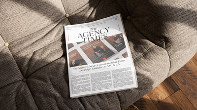 The Agency Times graphic design layout newspaper newspaper design print print design