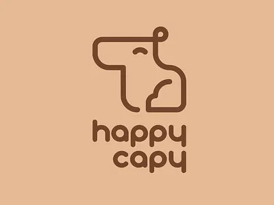 Happy Capy Logo/Branding branding design graphic design illustration logo typography vector
