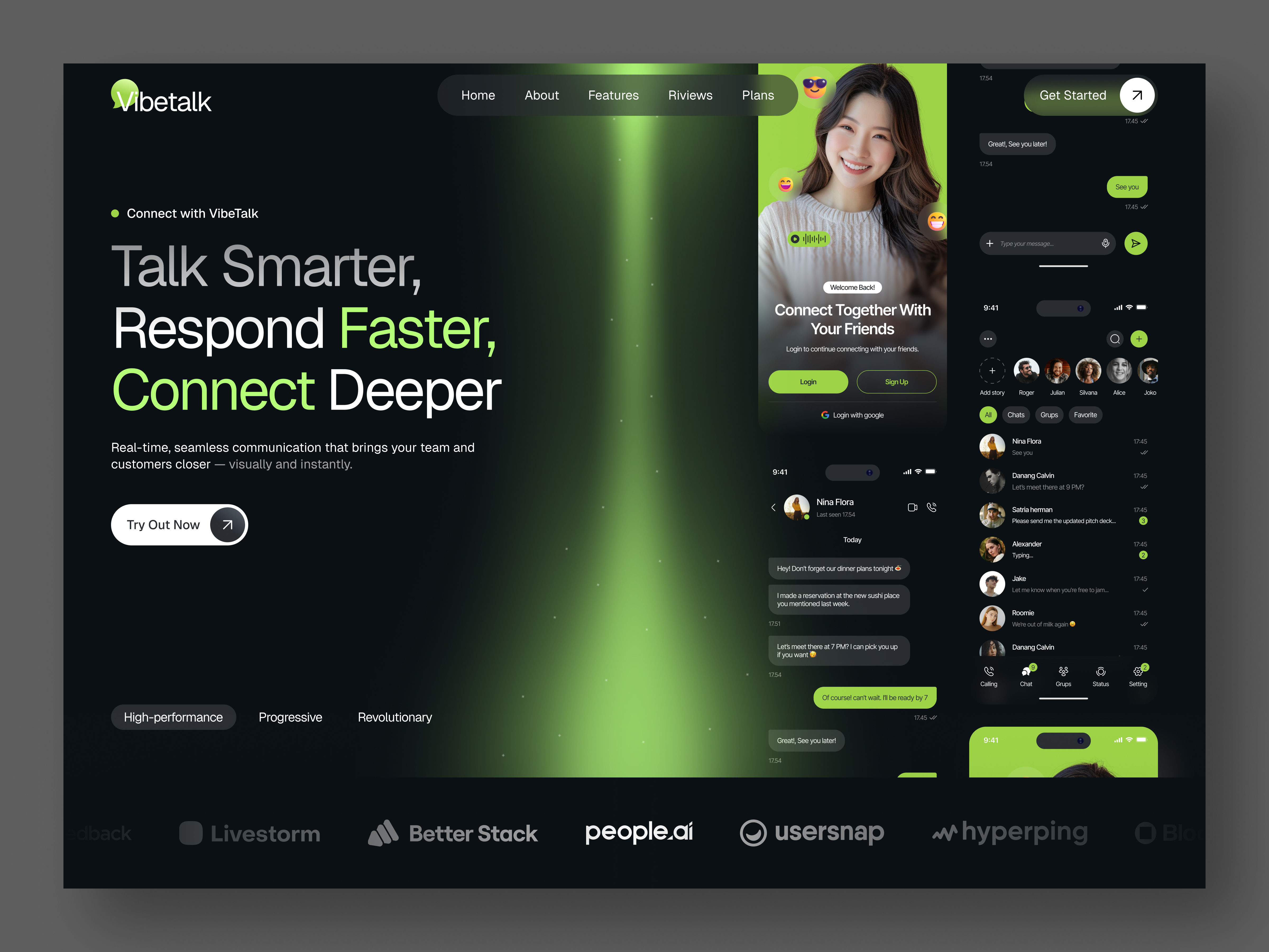 Example of Custom Landing Page Design & Mobile App 