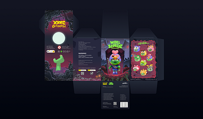 Blind Box Packaging Design 3d 3d illustration artoys blind box character illustration packaging packaging design toys zombie