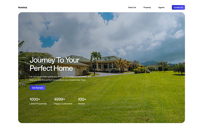 Homivia - Landing Page graphic design real estate typography ui ux design