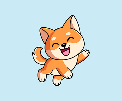 Shiba Inu Mascot Various Poses animation brand mascot branding cartoon chibi character cute mascot design dog character dog mascot flat illustration graphic design illustration logo mascot designer motion graphics procreate relax sleeping dog ui various pose