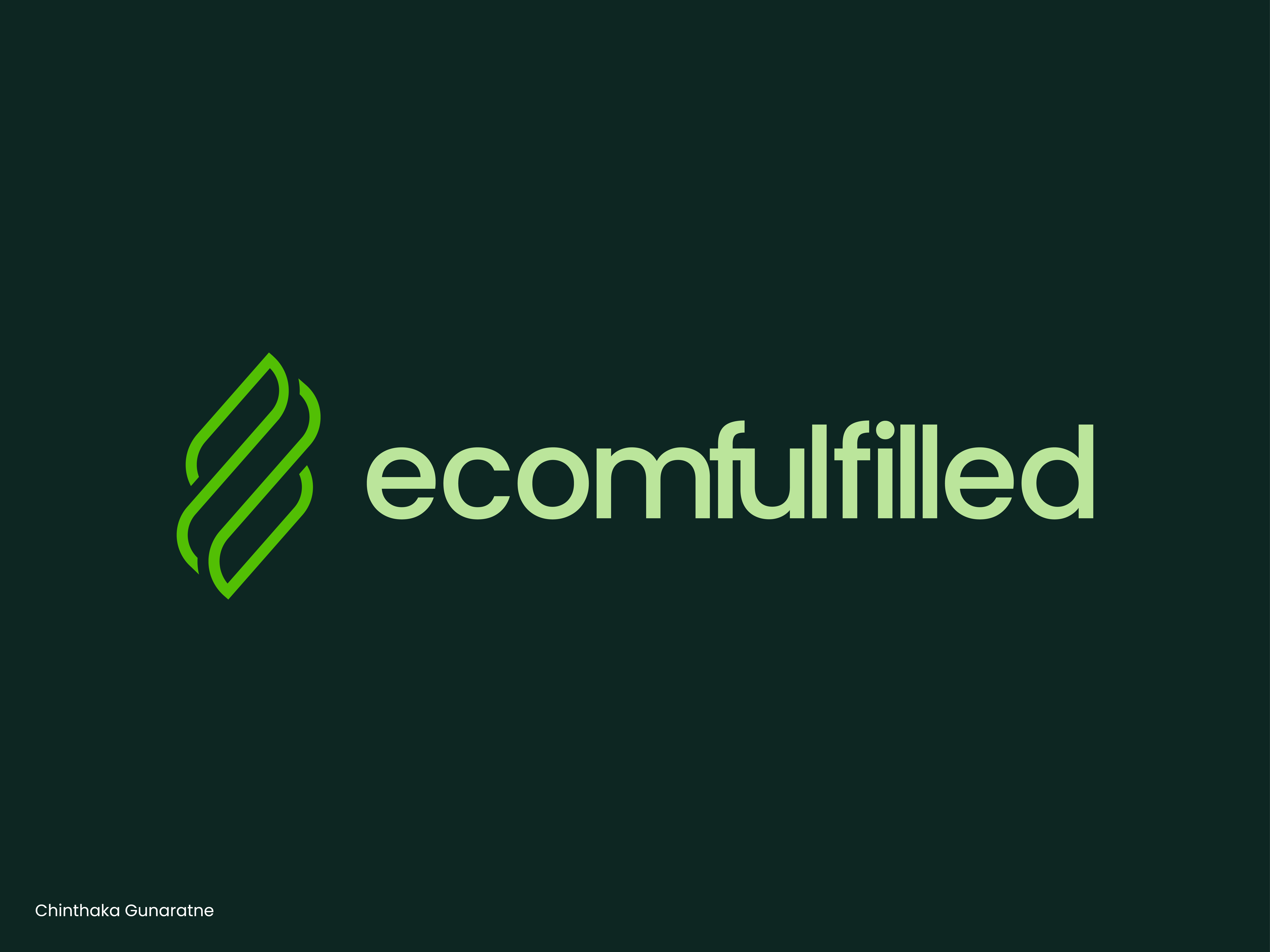 Ecomfulfilled - Minimal Logo Design Concept brand brand identity branding branding designer chinthaka gunaratne graphic design icon letter logo logo logo design logo designer logo idea logo mark logos logotype mark minimal logo modern logo monogram symbol