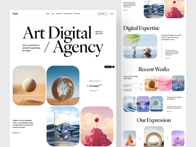 Art Digital Agency Website agency agency ui design agency website agency website design creative agency creative direction design digital agency landing page portfolio studio ui web web design webdesign website