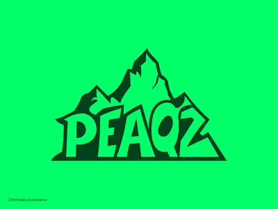Peaqz - Wordmark Logo Design brand branding chinthaka gunaratne design graphic design icon illustration lettering logo logo design mark minimal modern logo monogram mountain mountaintop peak summit typography wordmark
