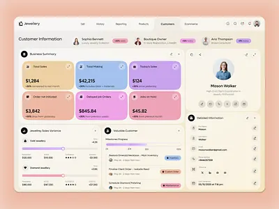 Jewellery Management Dashboard – Inventory & Sales Monitoring UI admin dashboard dashboard design e commerce inventory management jewellery jewellery dashboard jewellery online jewellery shop jewelry store luxury modern dashboard ui design ui ux ux design web ui design
