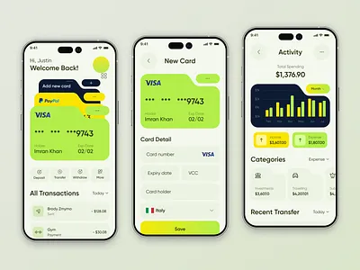 Smart Fintech App UI Design analytics dashboard app banking app card ui design digital wallet expense tracker finance app financial app fintech fintech design mobile mobile app design personal finance smart banking app ui ui design uiux uiux inspiration ux