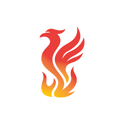 red phoenix fire rising logo animal burd fire flame flames fly logo logo design logos phoenix rising