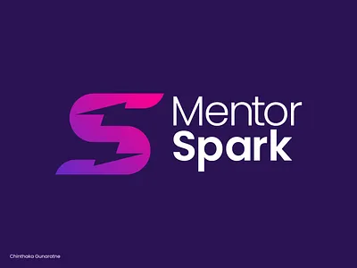 MentorSpark - Monogram Logo Mark Design branding branding designer chinthaka gunaratne design graphic design growth icon identity letter logo letter s logo logo logo design logotype mark mentor mentor spark mentorship monogram s logo success