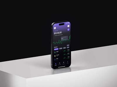 Vestality - Stock & Investment Mobile App app dark design finance invest investment mobile stock stocked ui ux