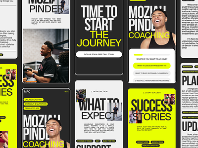 Moziah Pinder Coaching - Web Design coaching design digital elementor figma fitness minimalist online coach typography ui web wordpress