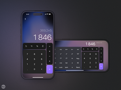 Calculator | Daily UI 004 app design apple application calculator daily ui dark mode dark theme design experience design gradient graphic design interface interface design ios iphone minimalism mobile design ui ukraine ux