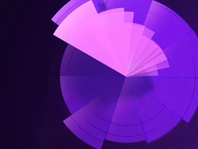 3D Hero Animation – Polar Area Chart for AI in Diagramming Repor animated infographic