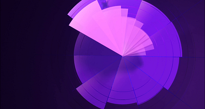 3D Hero Animation – Polar Area Chart for AI in Diagramming Repor animated infographic