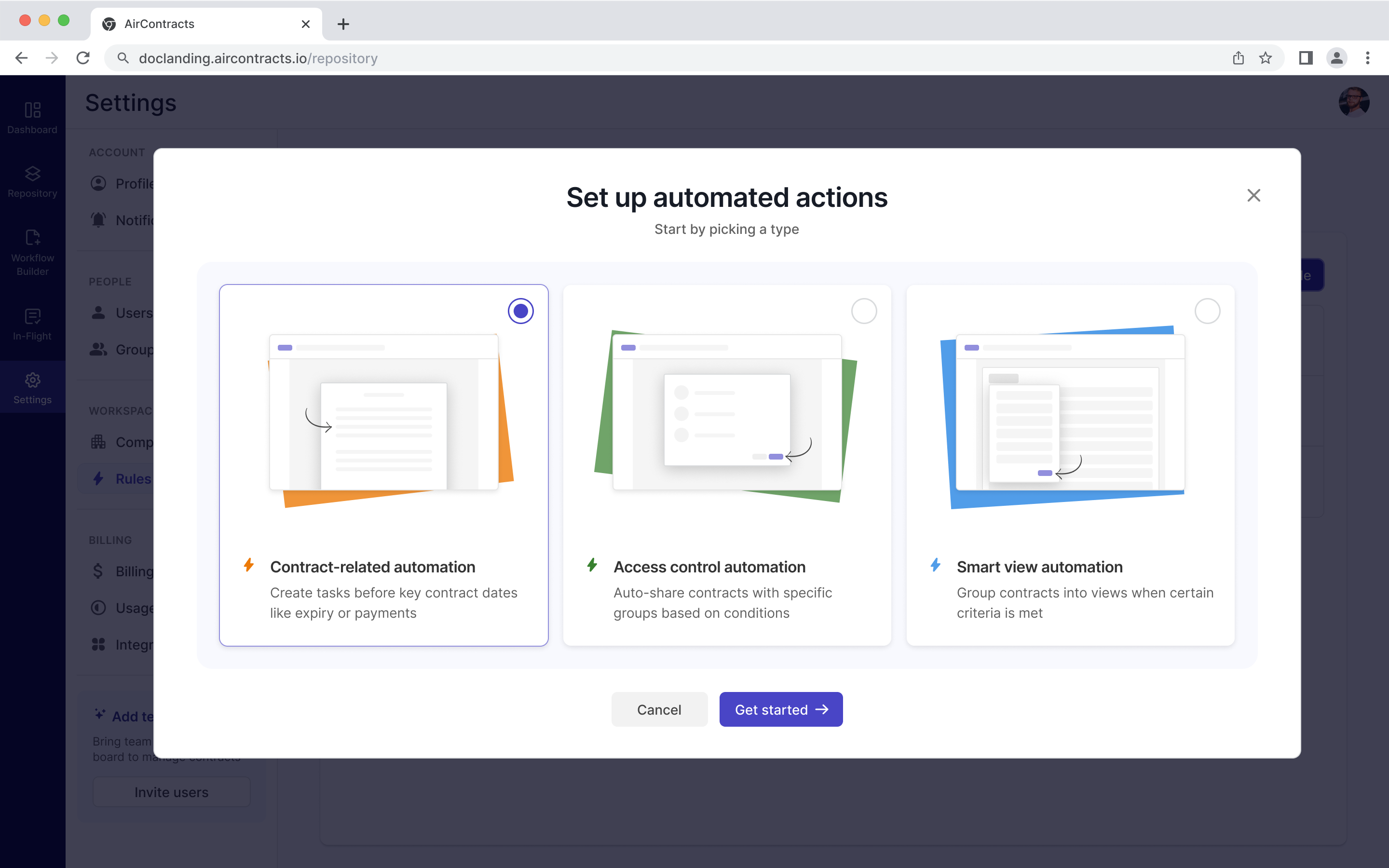 Set up menu - modal UI aesthetic design components interaction design modal product design saas application ui ui design visual design