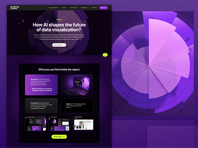 Access Landing Page – Gated Content for AI in Data Visualization 3d 3d chart dark theme design data visualization graphic design web design