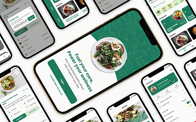 Recipe App UI/UX - Core Fuel app design cooking core fuel fitness food recipe app green health recipe app ui ui design uiux user interface