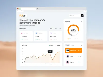 Flexify - Dashboard Design businesstools dashboarddesign datadriven flexify smartsolutions teqnoman uxui webdesign
