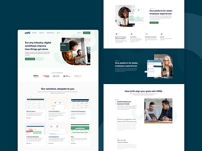 Unifii - Website Transformation clean flat minimal pastel product ui ux website