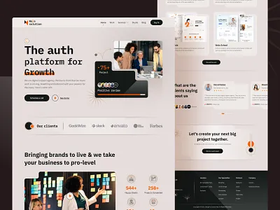 Creative Agency Landing Page Website ✌️ agency agency website creative agency creative studio design studio digital support agency home page landing page portfolio website sourav studio tech solution tech website ui designer uidesign uiux web web design web designer website design