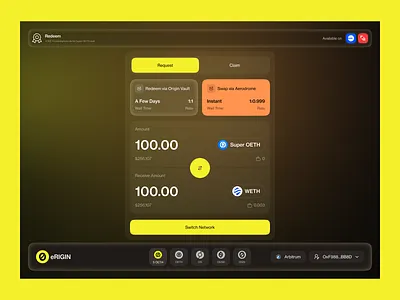 Redeem - Crypto Dashboard coin crypto redeem crypto wallet redeem web3 design webdesign website