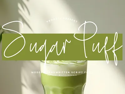 Sugar Puff - Modern Handwritten Script Font style