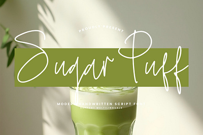 Sugar Puff - Modern Handwritten Script Font style