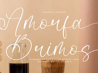 Amorfa Brimos - Elegant Handwritten Script Font style