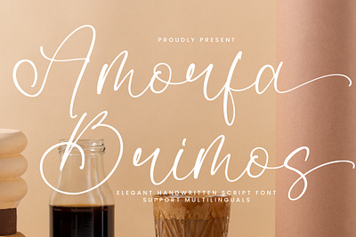 Amorfa Brimos - Elegant Handwritten Script Font style